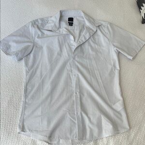 H&M White Casual Button Down Shirt